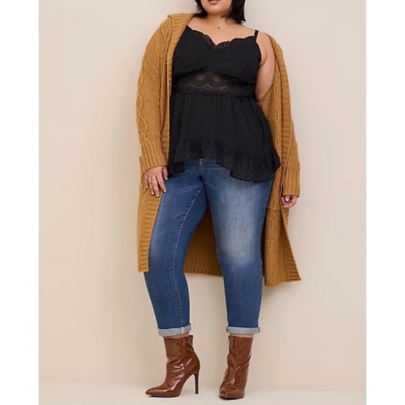 🆕 Babydoll Clip Dot Cami Top 2 2X 18 20 NWT Torrid New! Black Camisole - Picture 2 of 6